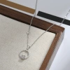 Activity small lock ring diamond necklace for women, sliding lock-shaped pendant, hollowed-out tag, fine chain, light luxury gold collarbone chain necklace Item Picture